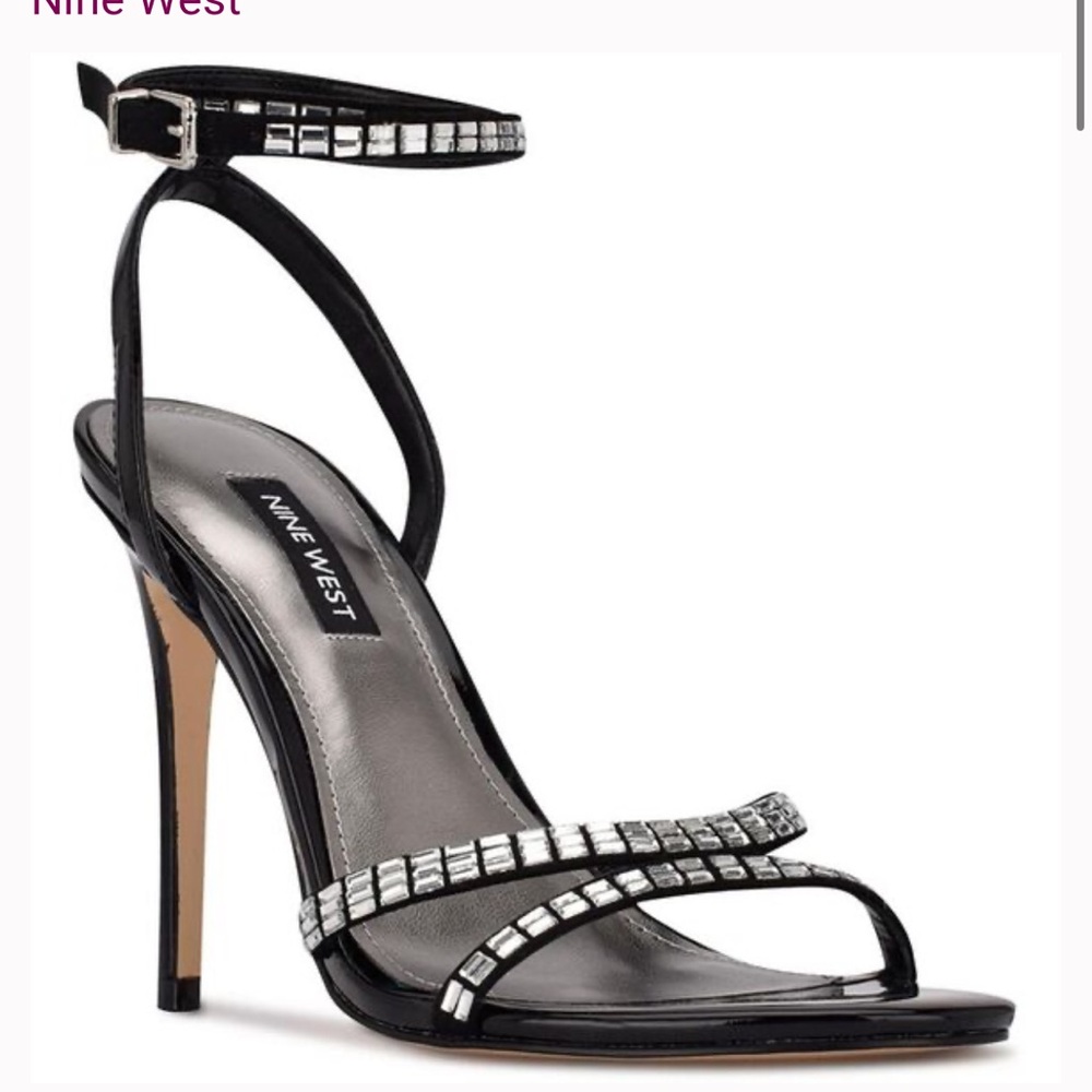 Nine West Black  Embellished Heels